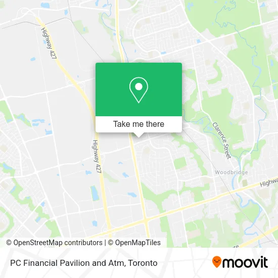 PC Financial Pavilion and Atm map