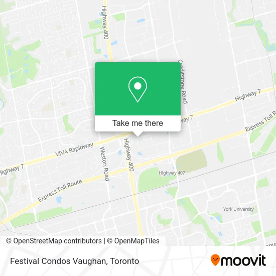 Festival Condos Vaughan map