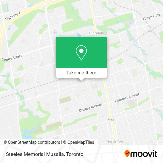Steeles Memorial Musalla map