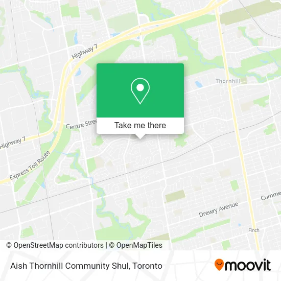 Aish Thornhill Community Shul map
