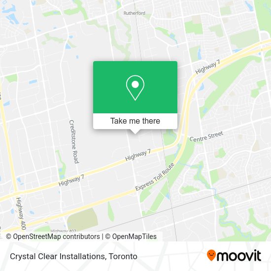 Crystal Clear Installations map