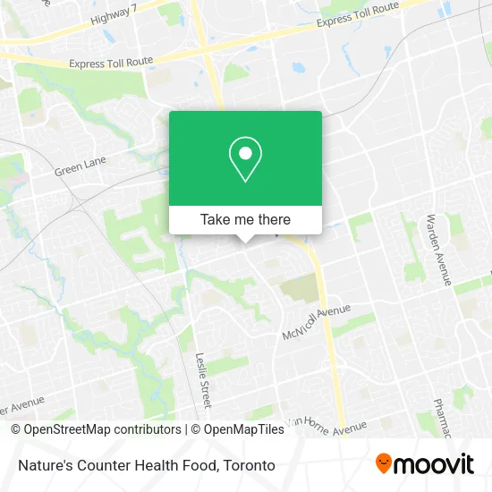 Nature's Counter Health Food map