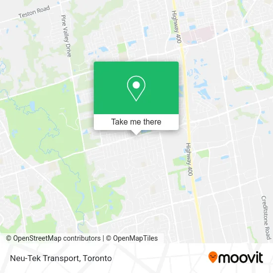 Neu-Tek Transport map