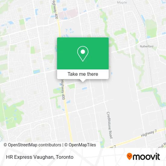 HR Express Vaughan map