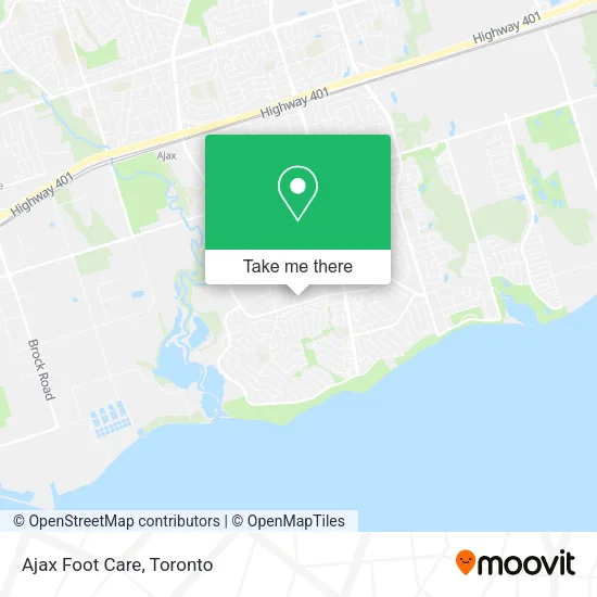 Ajax Foot Care map