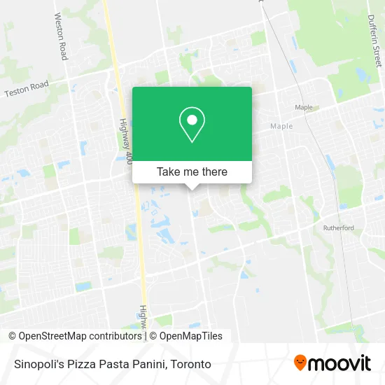 Sinopoli's Pizza Pasta Panini map