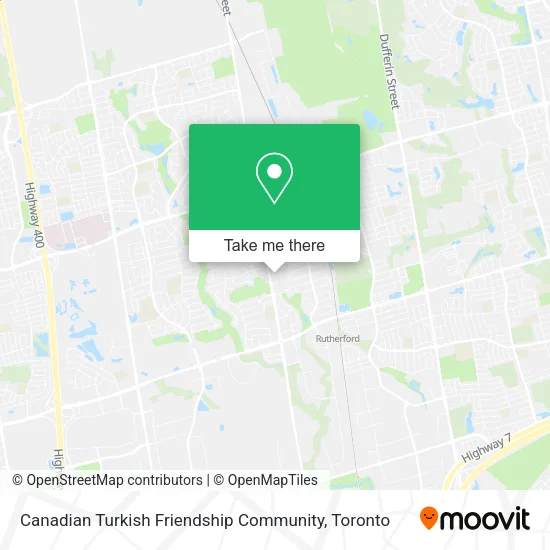 Canadian Turkish Friendship Community map