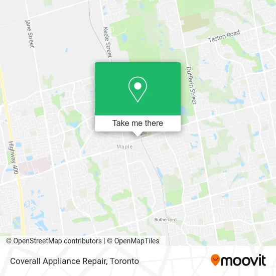 Coverall Appliance Repair map
