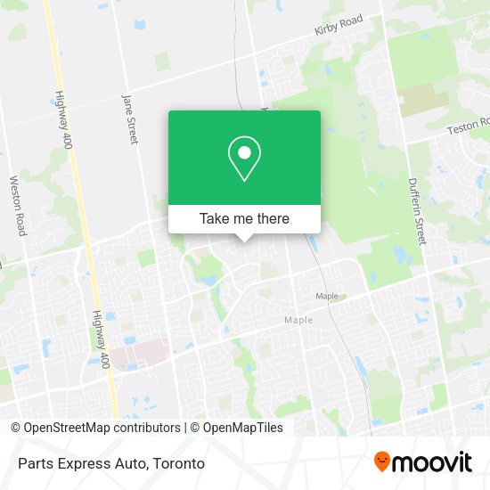 Parts Express Auto map