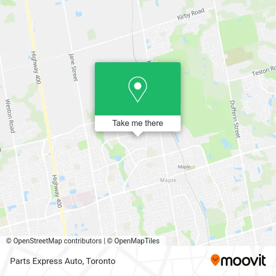 Parts Express Auto map