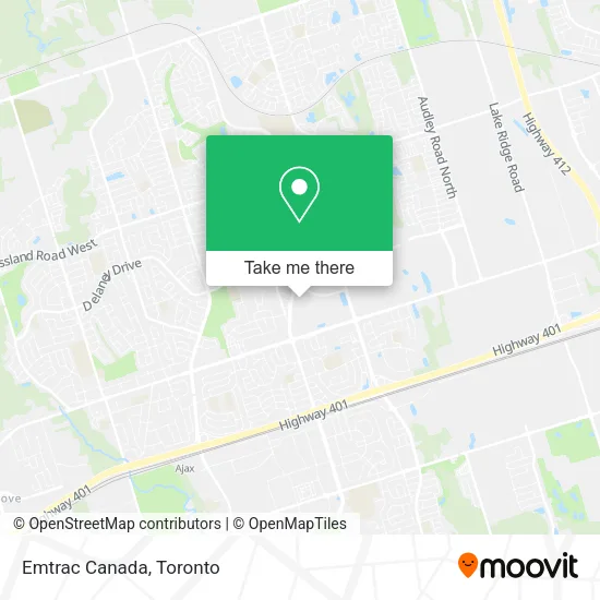 Emtrac Canada map
