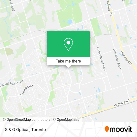 S & G Optical map