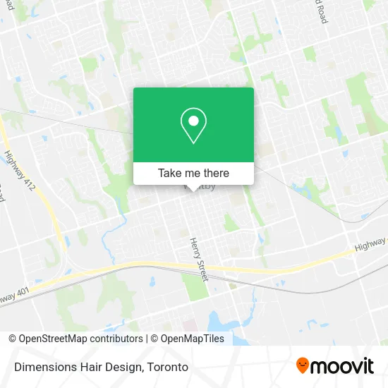 Dimensions Hair Design map