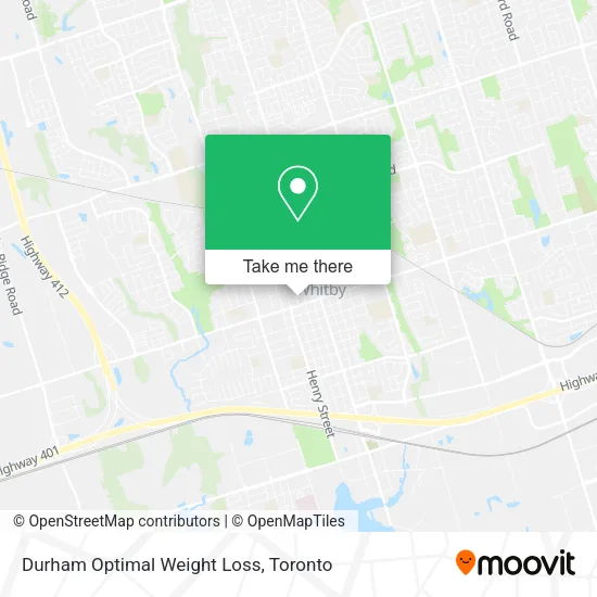 Durham Optimal Weight Loss map