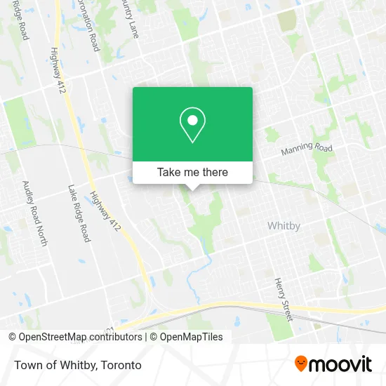 Town of Whitby map