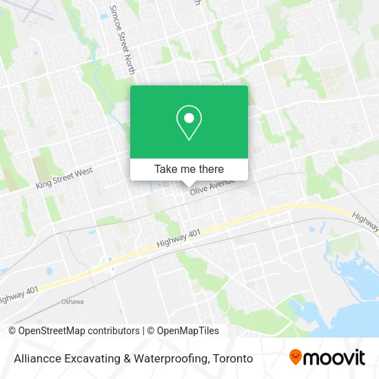 Alliancce Excavating & Waterproofing map