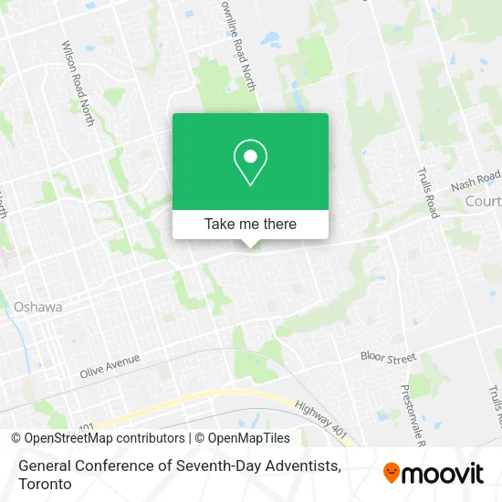 General Conference of Seventh-Day Adventists map