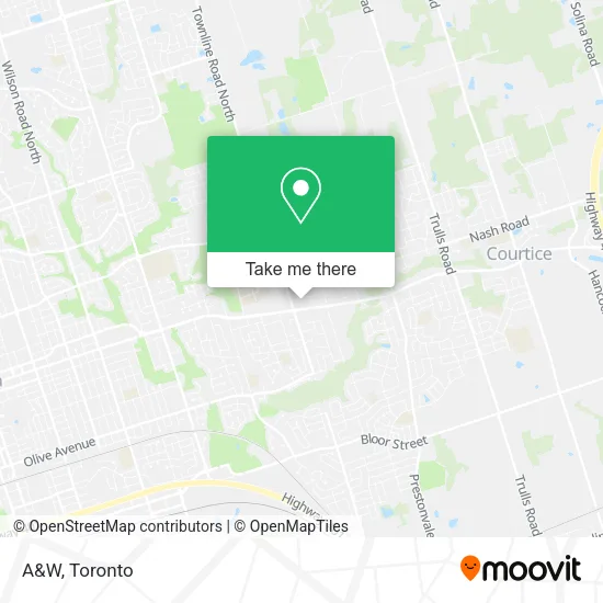 A&W map