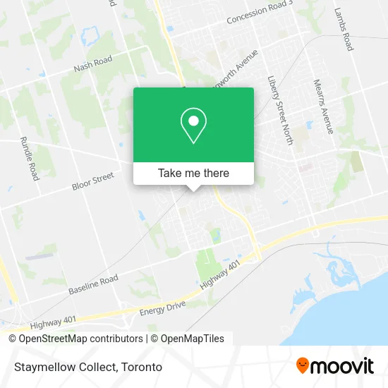 Staymellow Collect map