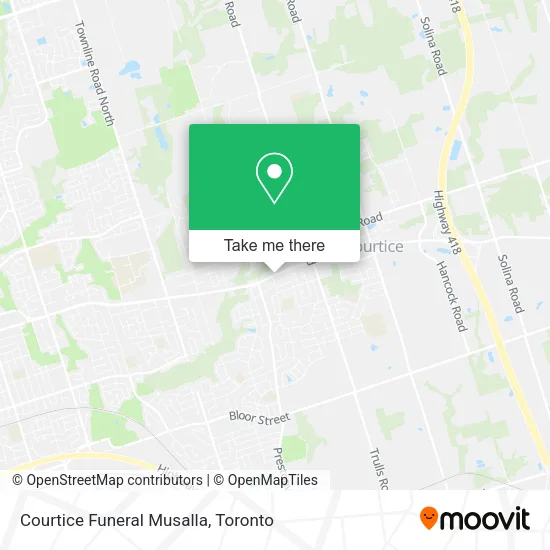 Courtice Funeral Musalla map