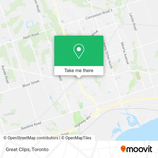 Great Clips map
