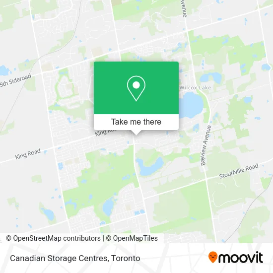 Canadian Storage Centres map