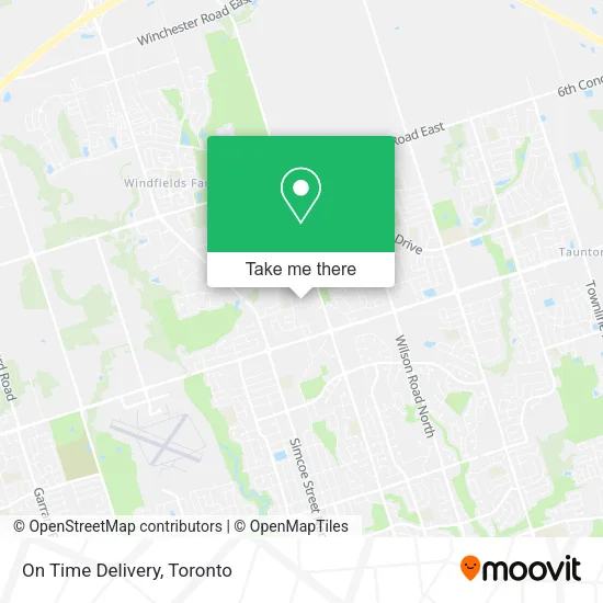 On Time Delivery map