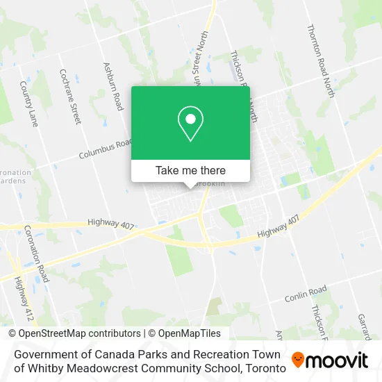 Government of Canada Parks and Recreation Town of Whitby Meadowcrest Community School plan