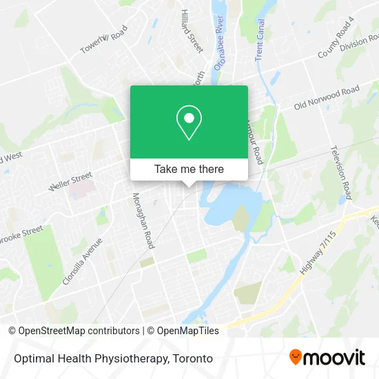Optimal Health Physiotherapy map