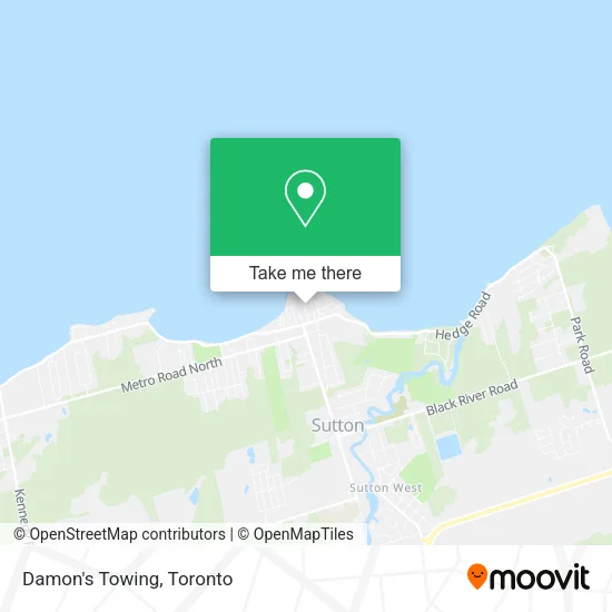 Damon's Towing map