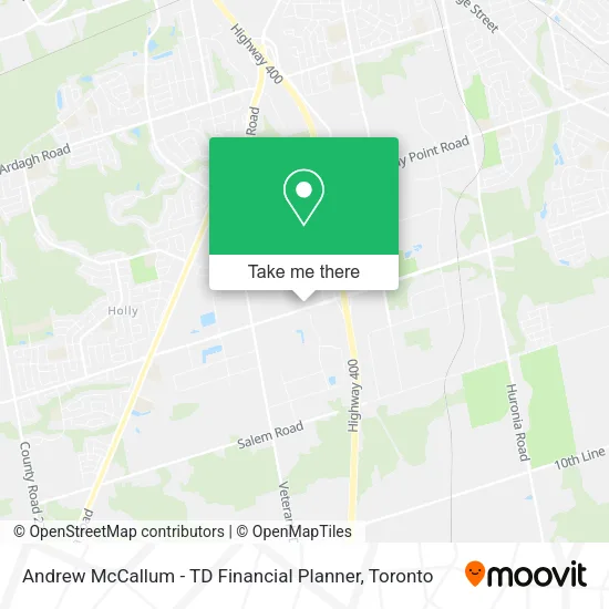 Andrew McCallum - TD Financial Planner map