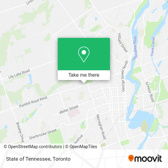 State of Tennessee map