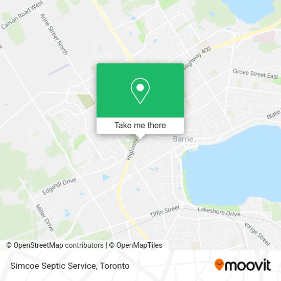 Simcoe Septic Service map