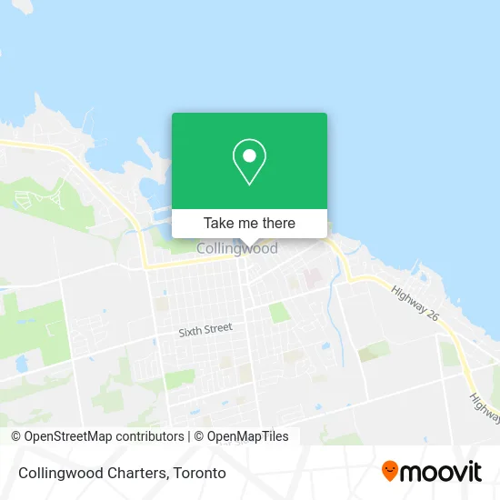 Collingwood Charters map