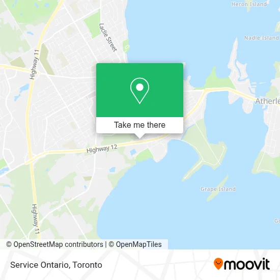 Service Ontario map