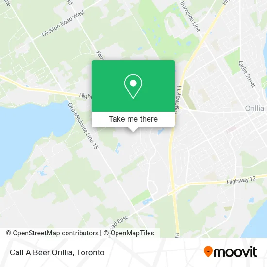 Call A Beer Orillia map
