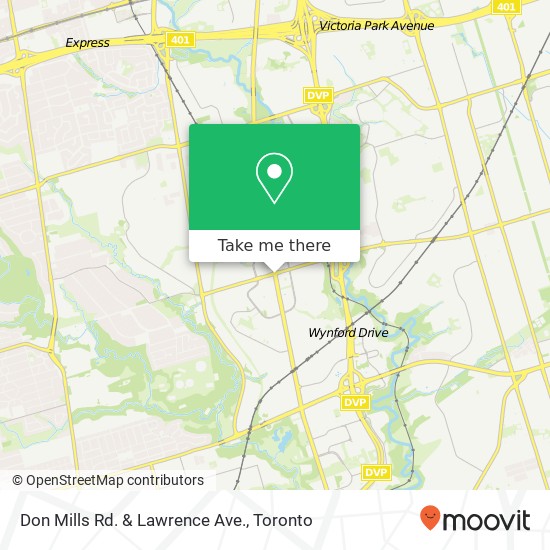 Don Mills Rd. & Lawrence Ave. map