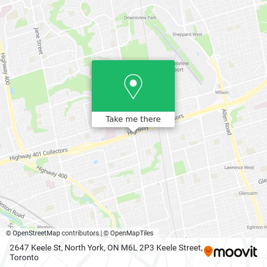 2647 Keele St, North York, ON M6L 2P3 Keele Street map