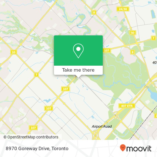 8970 Goreway Drive map