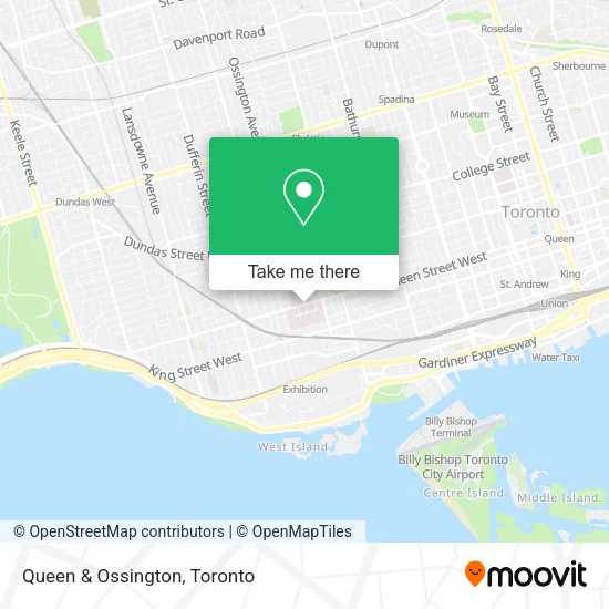 Queen & Ossington map