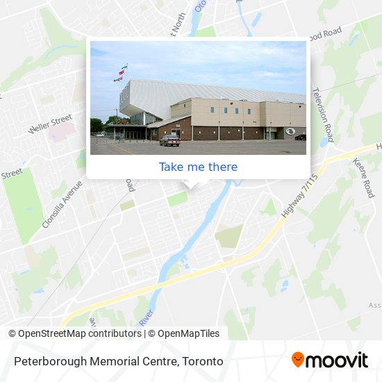 Peterborough Memorial Centre map