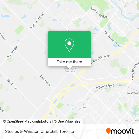 Steeles & Winston Churchill map