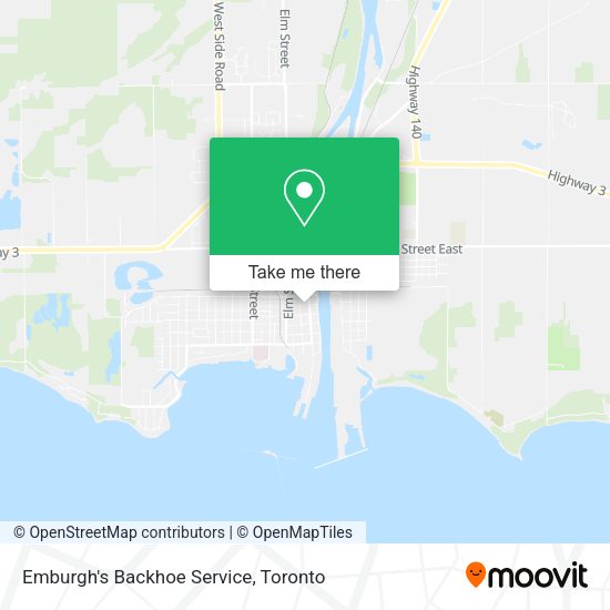 Emburgh's Backhoe Service map