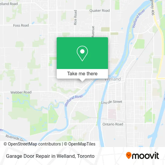 Garage Door Repair in Welland map