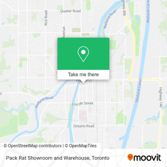 Pack Rat Showroom and Warehouse map