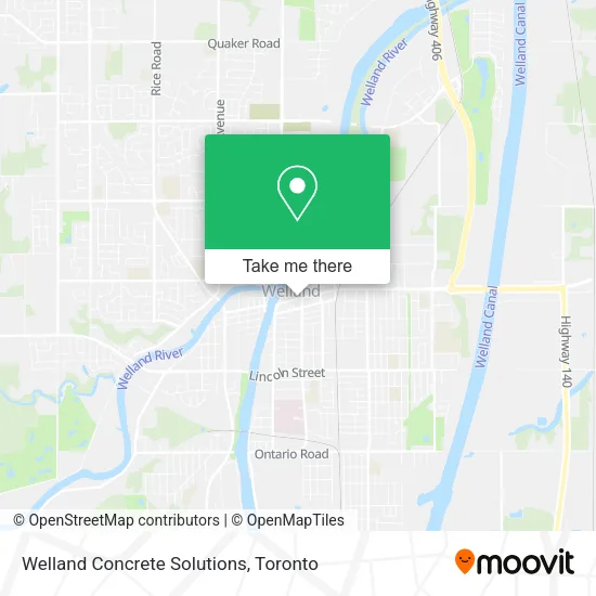 Welland Concrete Solutions map