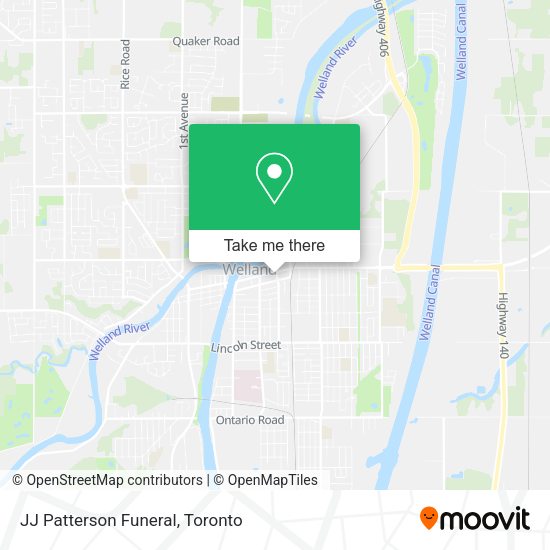 JJ Patterson Funeral map