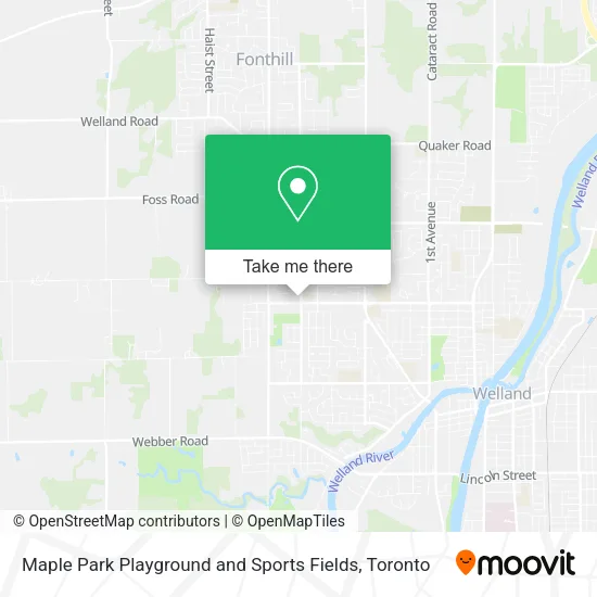 Maple Park Playground and Sports Fields map