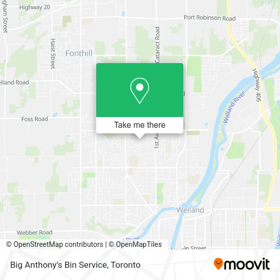 Big Anthony's Bin Service map