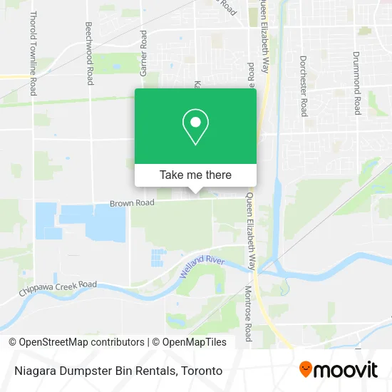 Niagara Dumpster Bin Rentals map